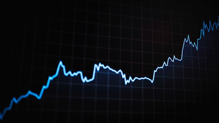 Gráfico de acciones en la bolsa de valores