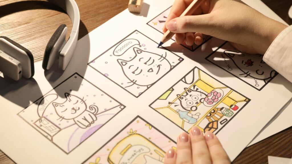 Animador profesional realizando animaciones.