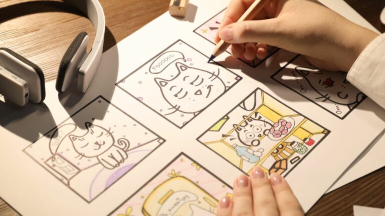 Animador profesional realizando animaciones.